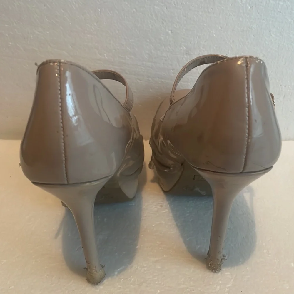 Charlotte Russe shifty platform ultra high heels nude formal women’s size 8